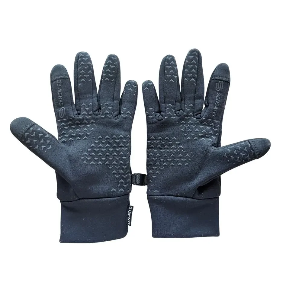 HEAD black running gloves phone touch XS sensatec cold weather lightweight thin